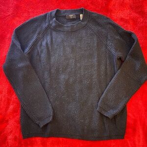 Tahari Womens Black Crewneck Sweater